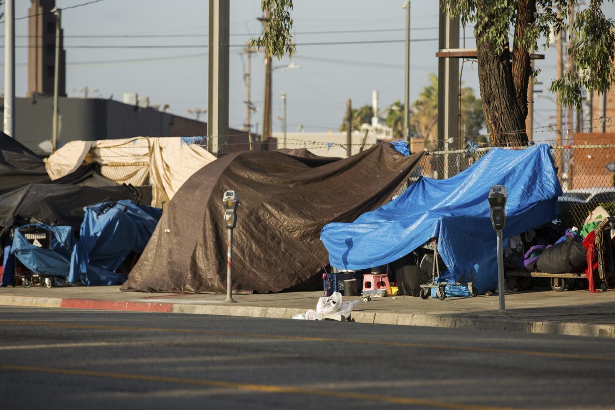 homeless homelessness shelters on street in Los Angeles intergroup contact