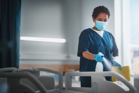 Infection Control and Prevention cleaning disinfection nurse hospital doctor