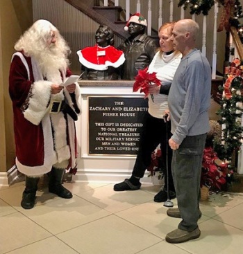 Santa marries couple in Fisher House