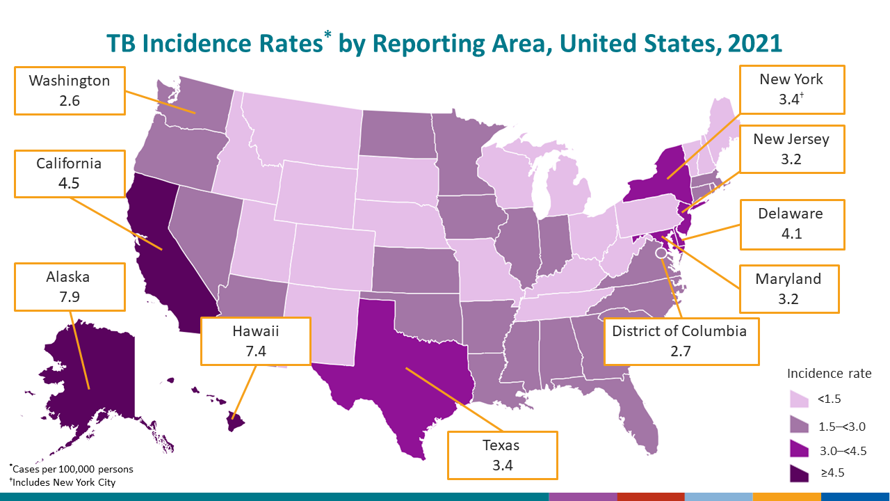 tuberculosis rates by state